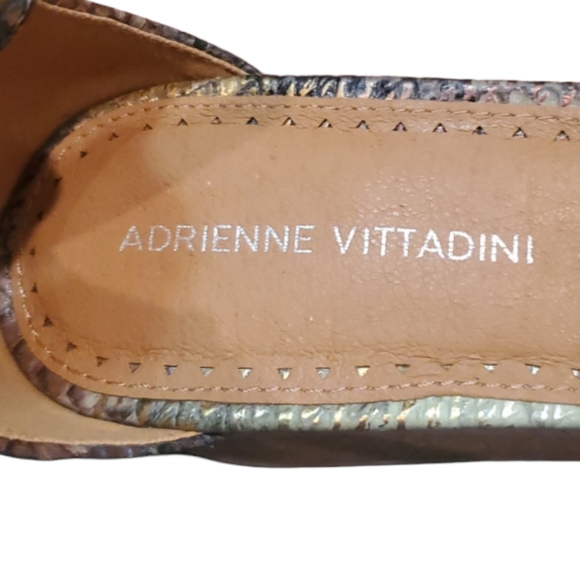 Adrienne Vittadini NWOT Vegan Leather Snakeskin Platform Sandals 7.5 M - Picture 6 of 8